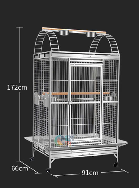 Chuồng nuôi vẹt inox PLB010.-2